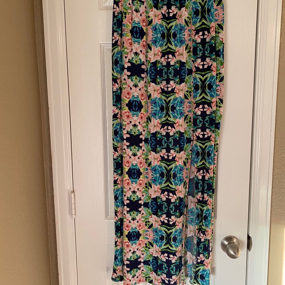 Tropical Floral Maxi Skirt